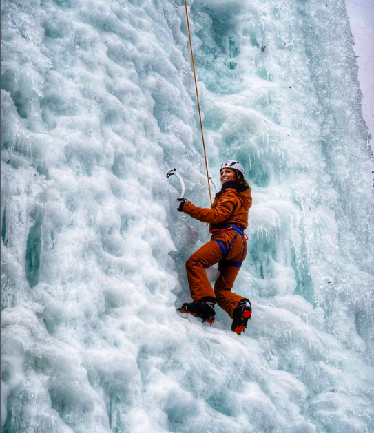 Rhylee Gerber climbs Knik Glacier