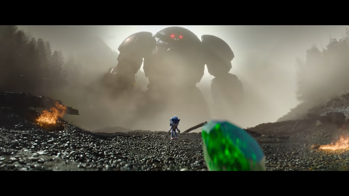 Sonic and the Death Egg Robot in 'Sonic the Hedgehog 2'