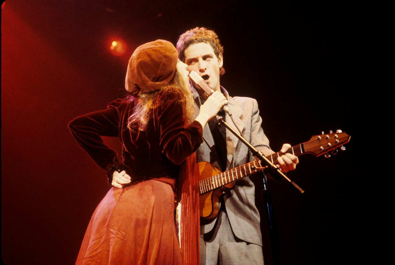 Stevie Nicks and Lindsey Buckingham performing with Fleetwood Mac in 1979.