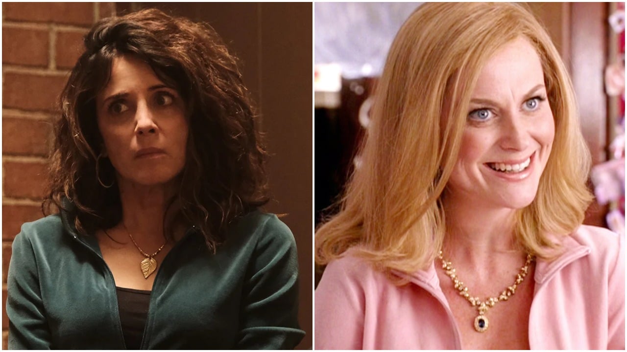 Suze Howard (Alanna Ubach) from 'Euphoria' Season 2; June George (Amy Poehler) from 'Mean Girls'