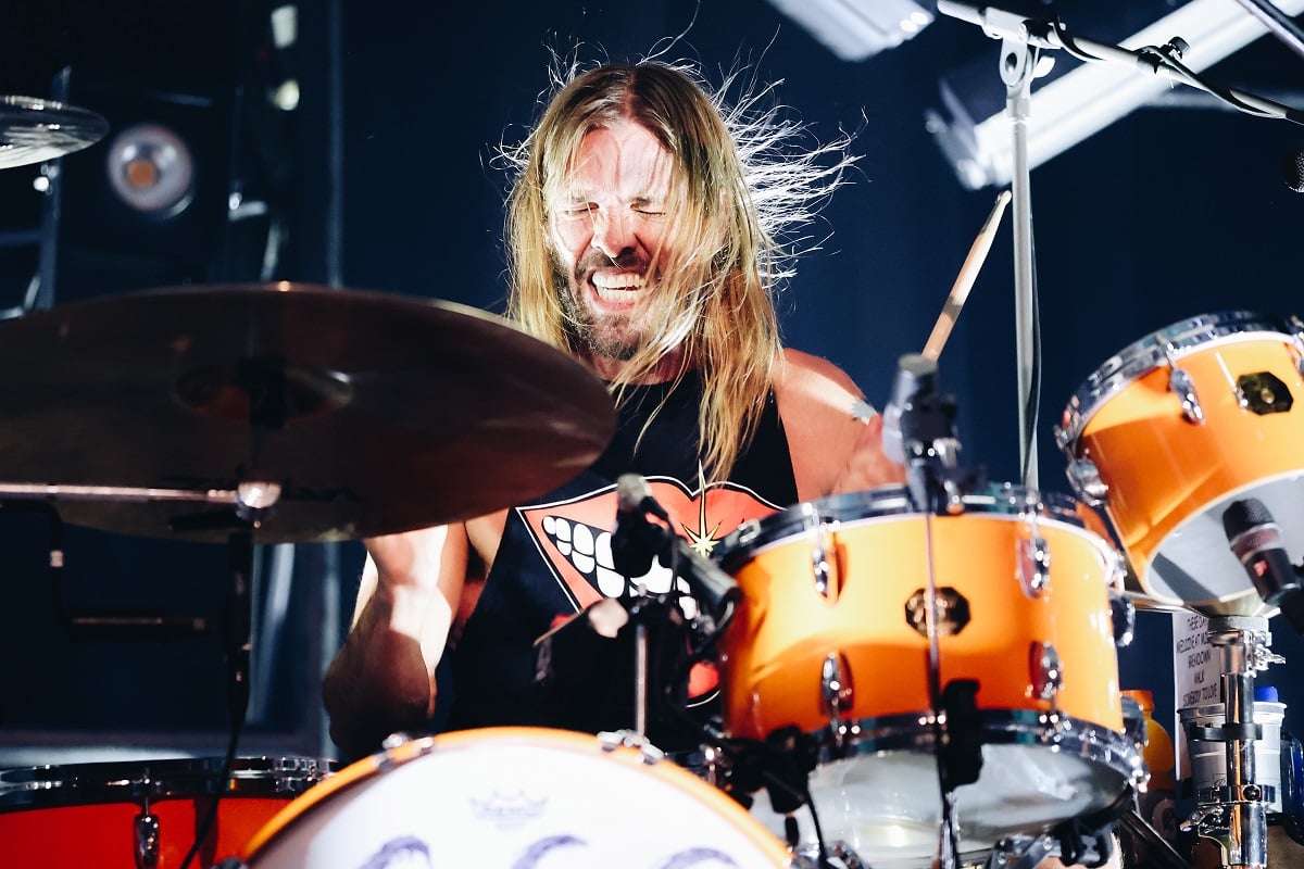 Taylor Hawkins of the Foo Fighters performing on stage