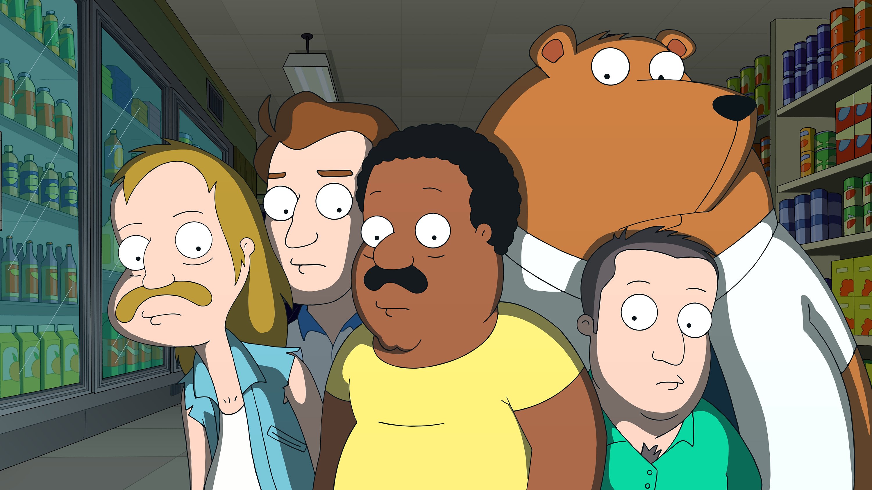 'The Cleveland Show' characters in a convenience store setting.
