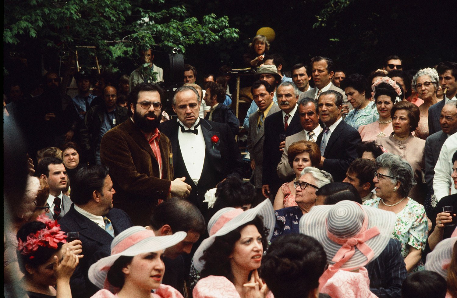'The Godfather': Marlon Brando and director Francis Ford Coppola stand in the wedding crowd
