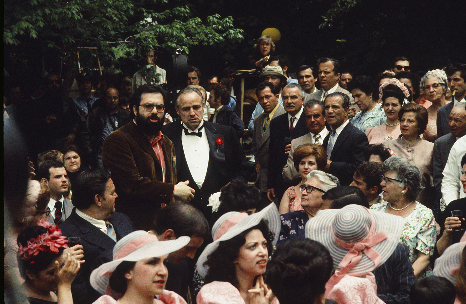'The Godfather': Marlon Brando and director Francis Ford Coppola stand in the wedding crowd