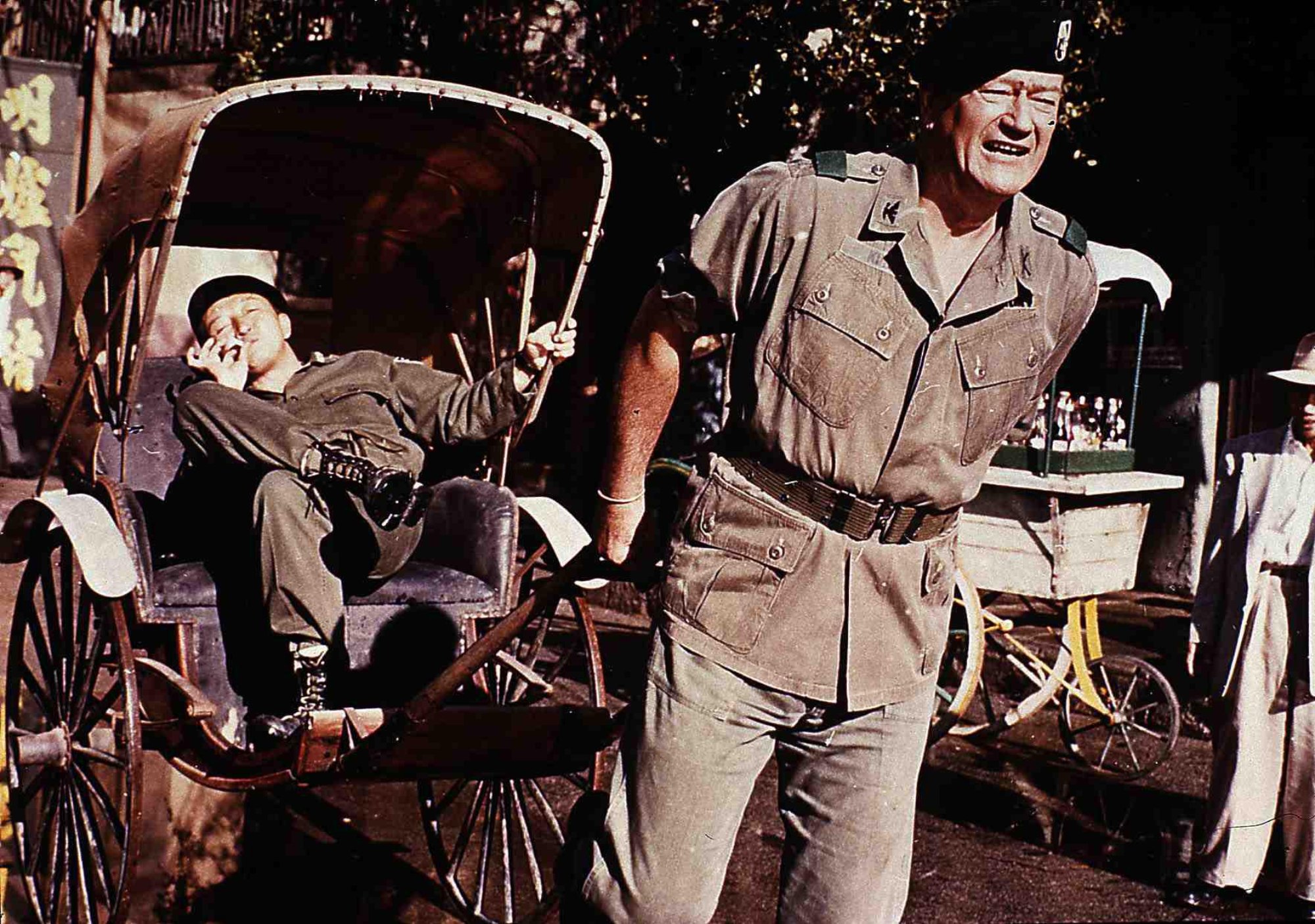 'The Green Berets' filming location John Wayne pulling a wagon along