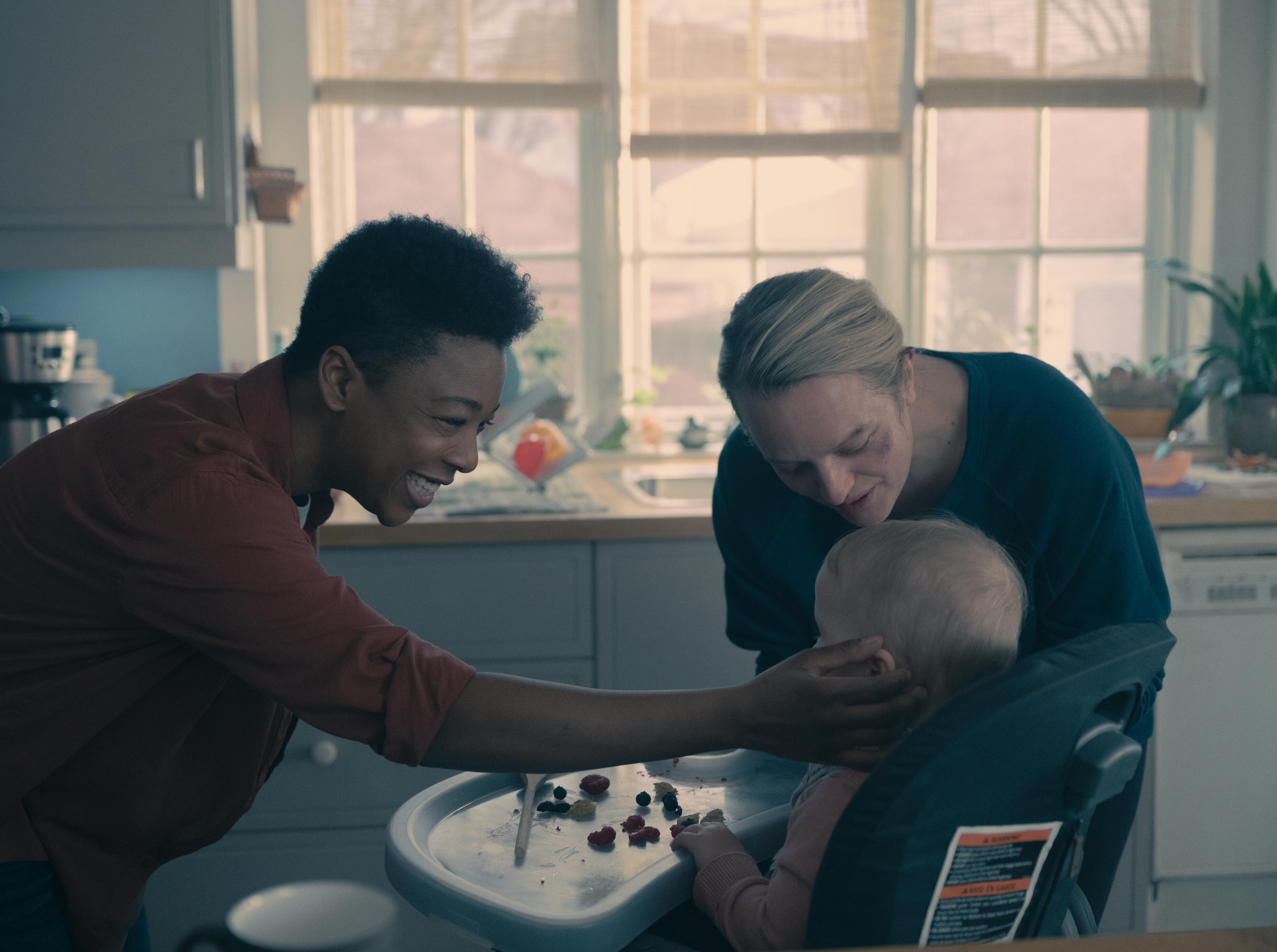 Moira and June play with June's daughter Nichole in season 4 episode 7 of 'The Handmaid's Tale'
