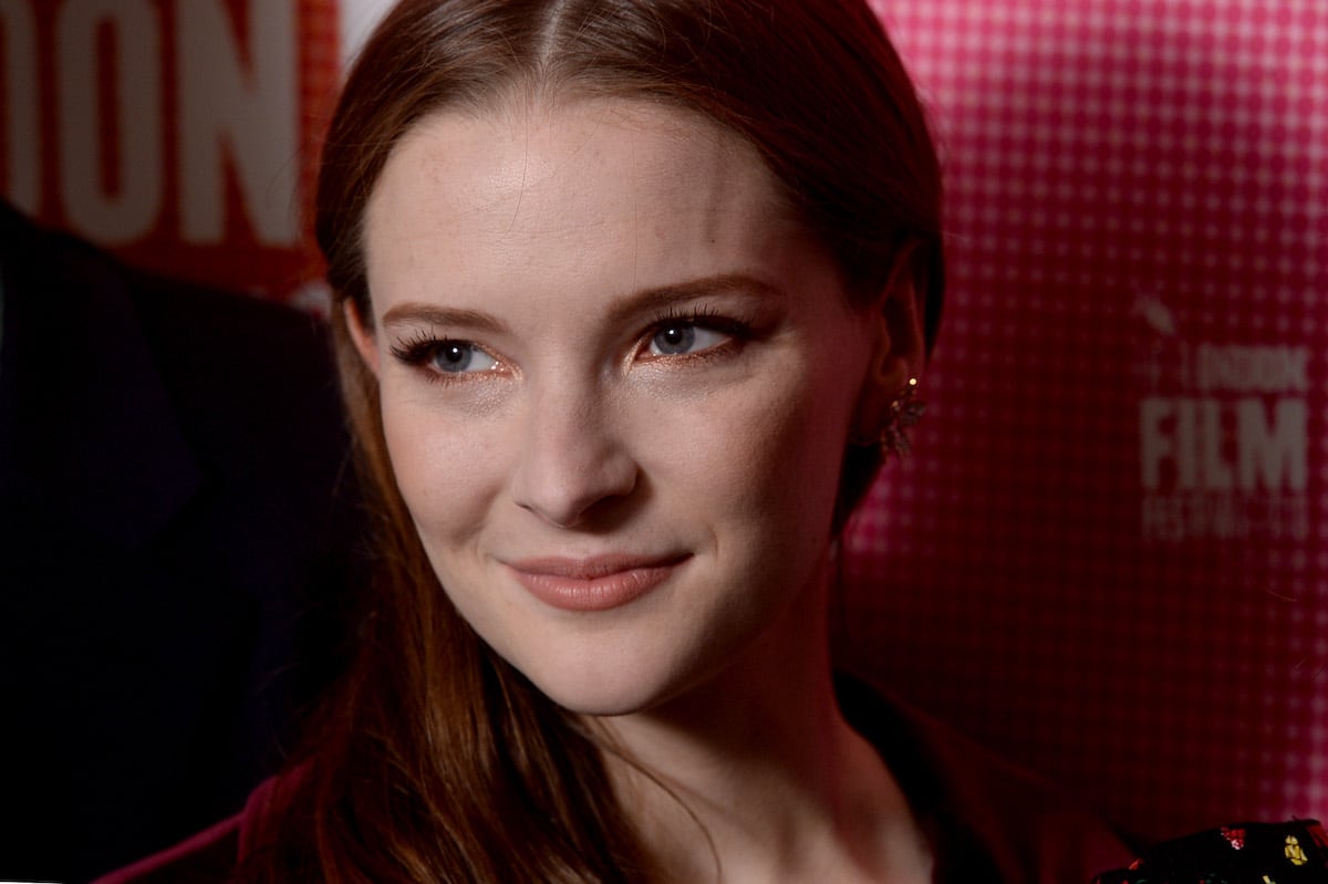 Morfydd Clark smiles for cameras at the world premiere of 'Eternal Beauty' in 2019