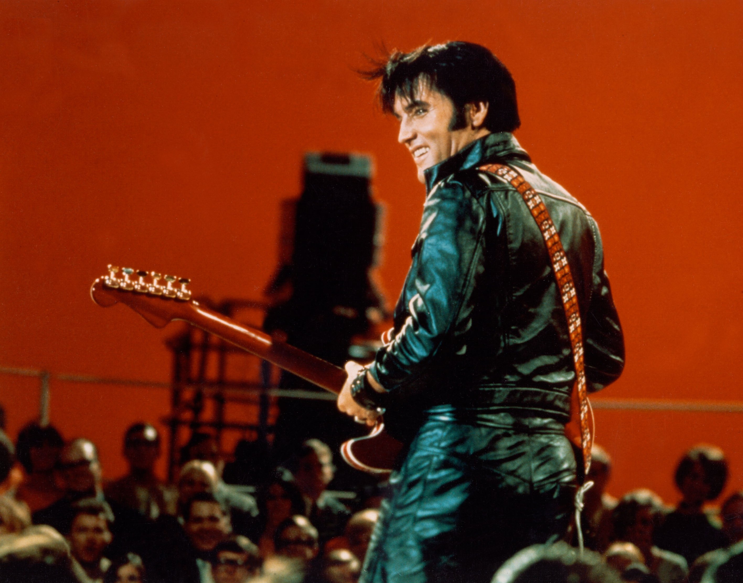 Elvis Presley with a guitar