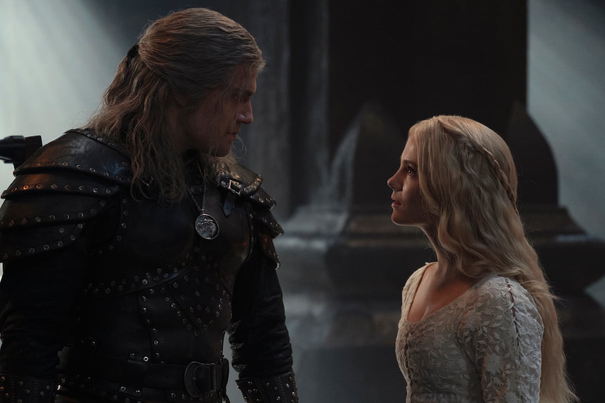 The Witcher: Freya Allan, who plays Ciri, and Henry Cavill as Geralt