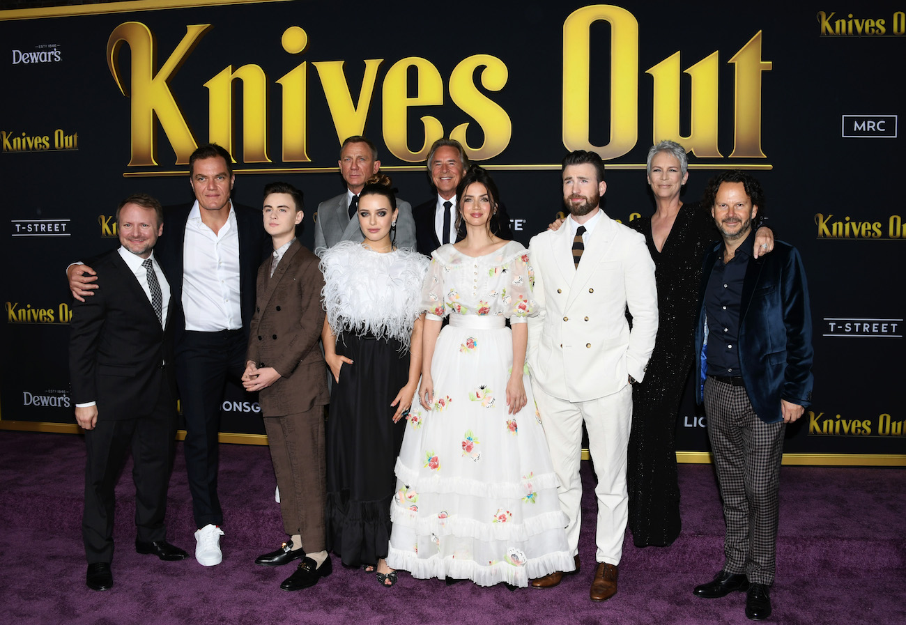 The cast of 'Knives Out' at the film's premiere in California, 2019.