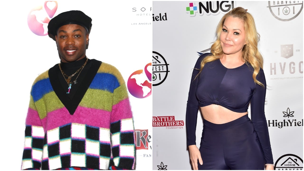 Todrick Hall smiling at the “Influence The World” Launches and Shanna Moakler posing at the 2019 Heroes' Harvest