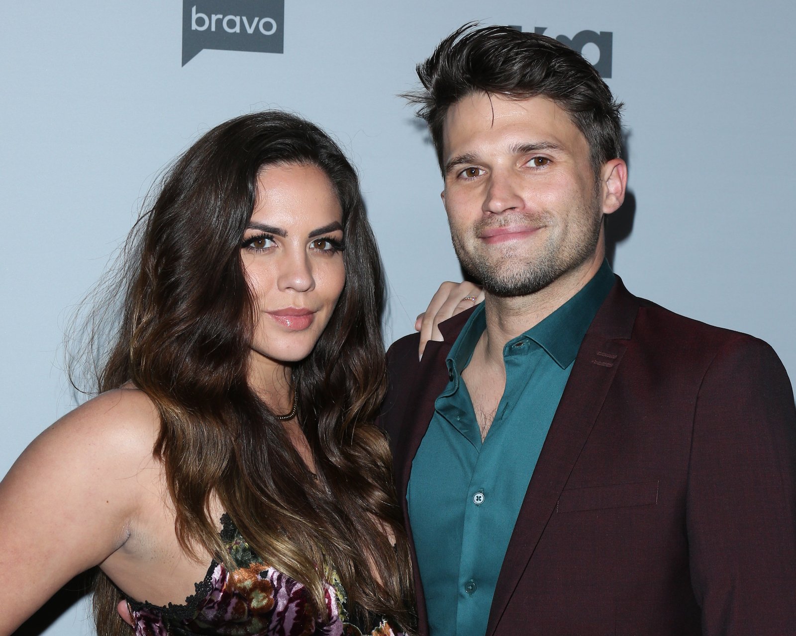 Katie Maloney-Schwartz and Tom Schwartz from 'Vanderpump Rules' attend NBCUniversal's press junket at Beauty & Essex