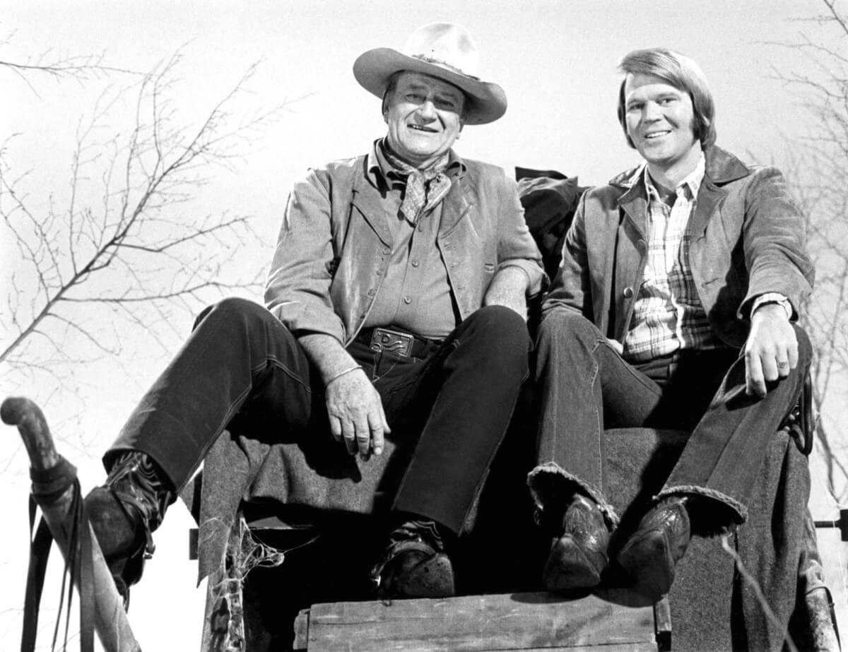 'True Grit' John Wayne and Glen Campbell, who replaced Elvis Presley