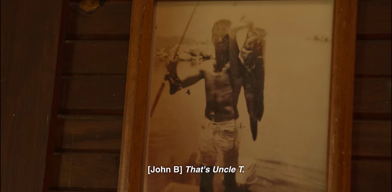 A photograph of John B.'s Uncle T. from Netflix's 'Outer Banks'