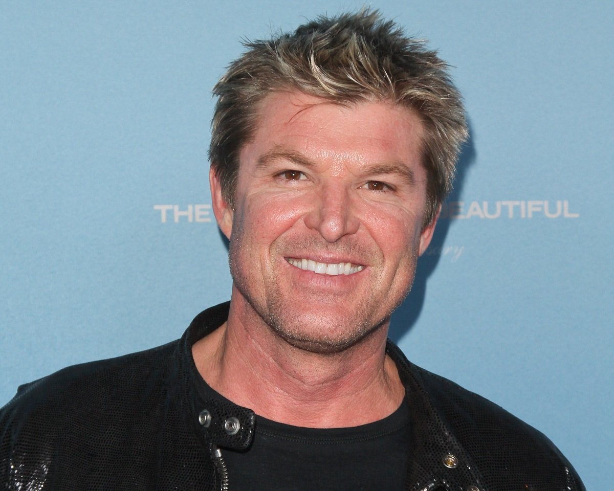 'The Bold and the Beautiful' actor Winsor Harmon wearing a black shirt and jacket during an anniversary party for the show.