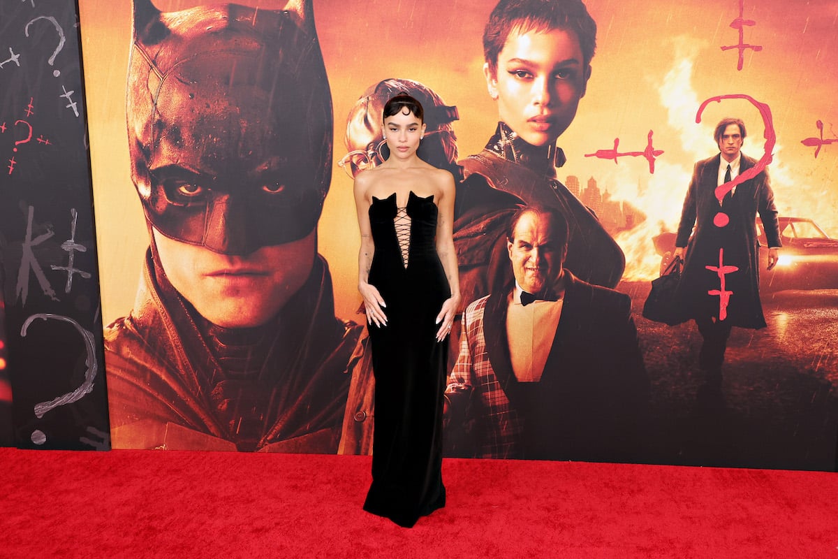 Zoe Kravitz poses at 'The Batman' premiere.
