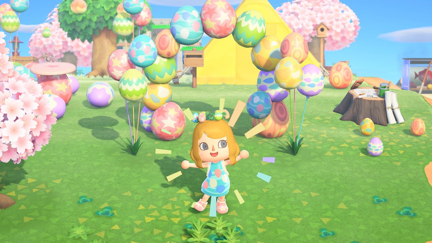 The Bunny Day event in April in Animal Crossing: New Horizons