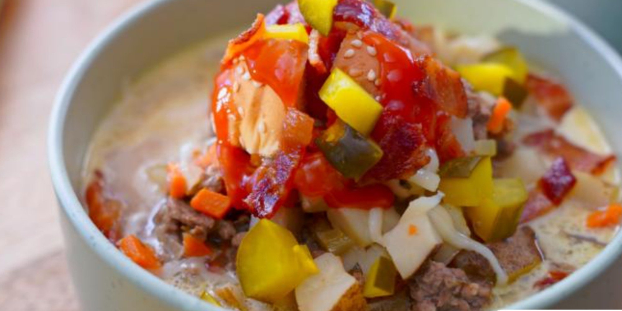 Molly Yeh's Cheeseburger Potato Soup.