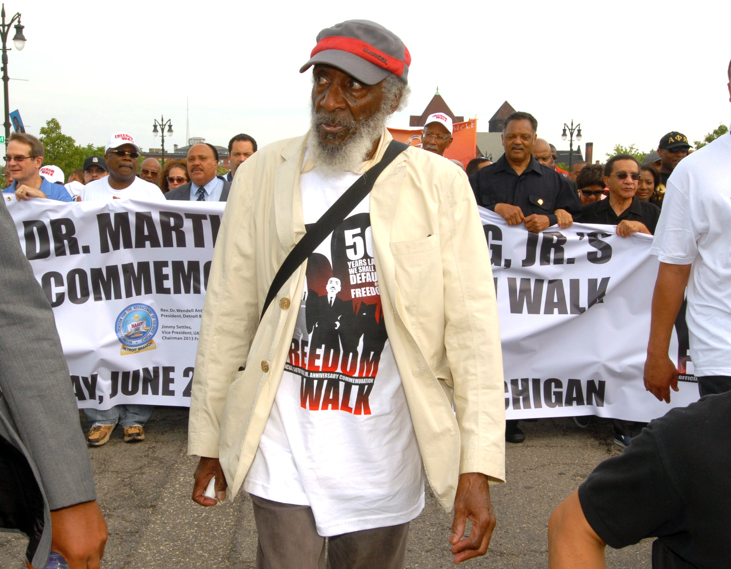 Dick Gregoy at a march