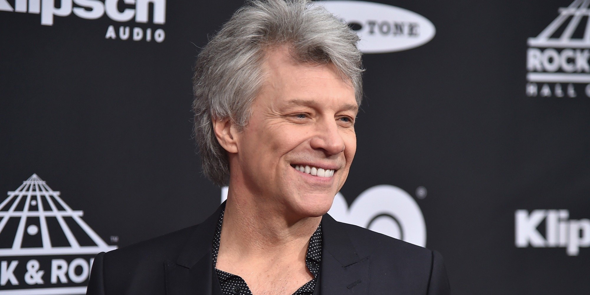 Jon Bon Jovi on the red carpet at the Rock and Roll Hall of Fame Induction Ceremony.