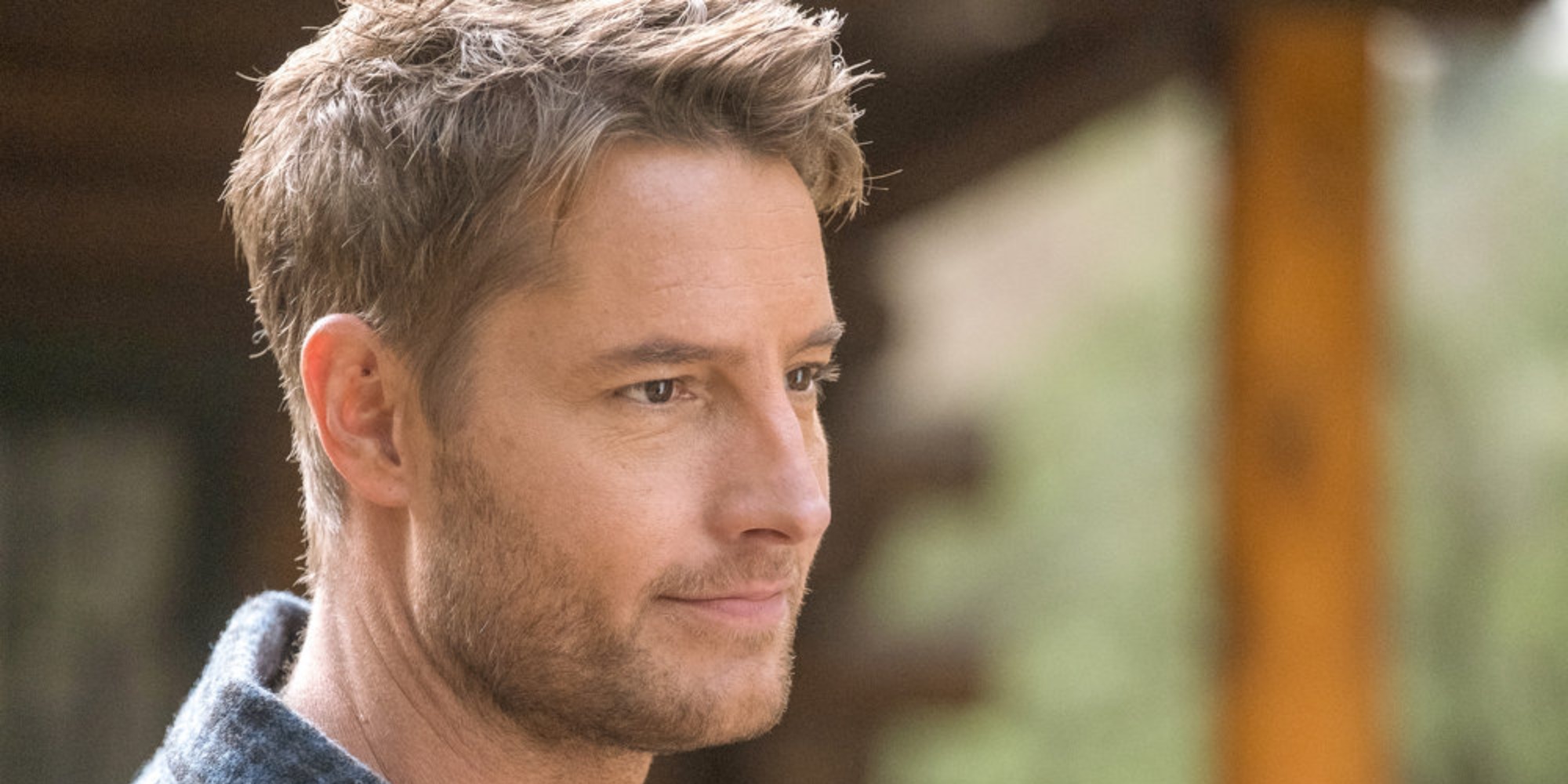 Justin Hartley on the set of This Is Us.