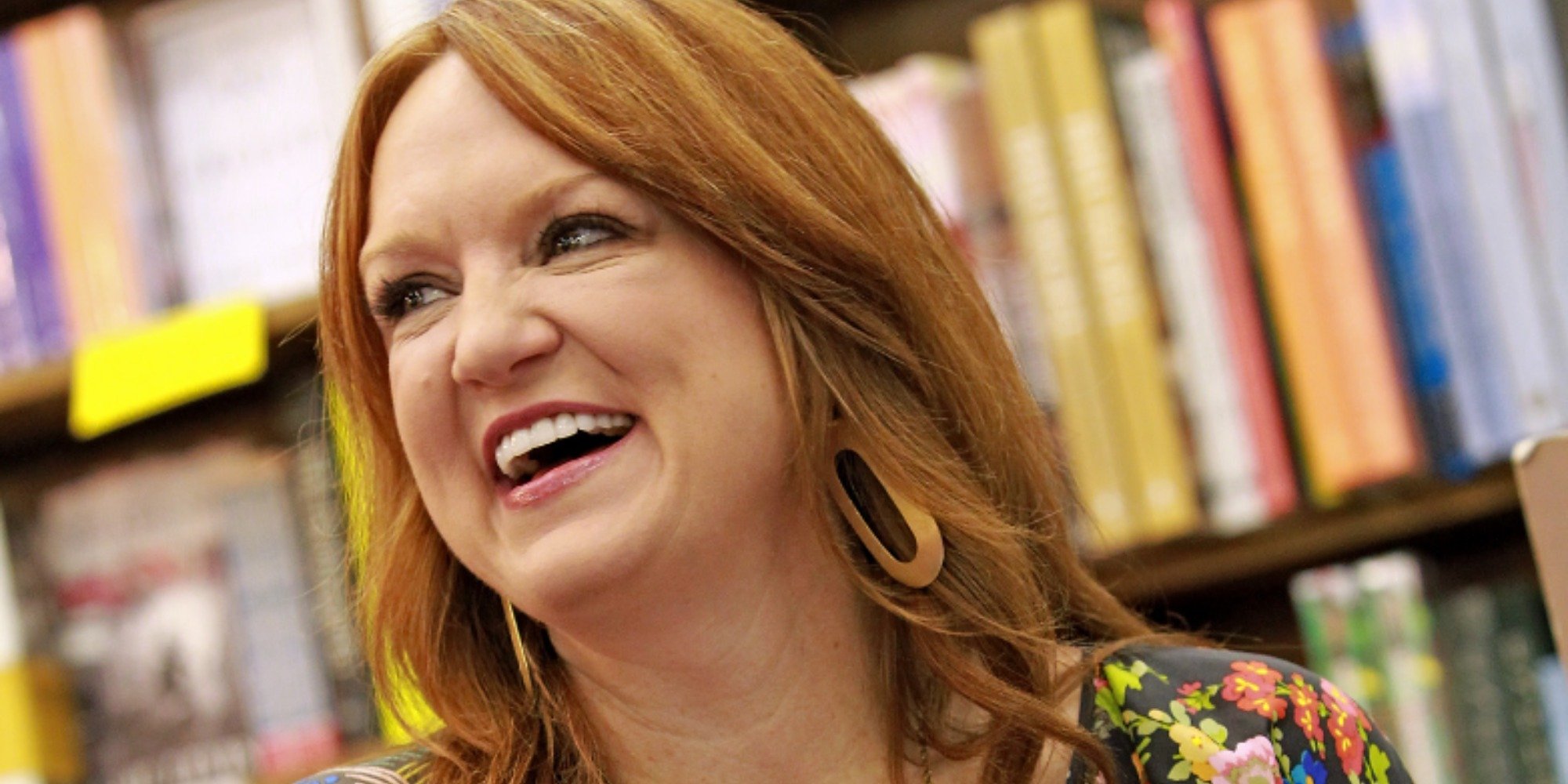 Ree Drummond smiles during a book signing.