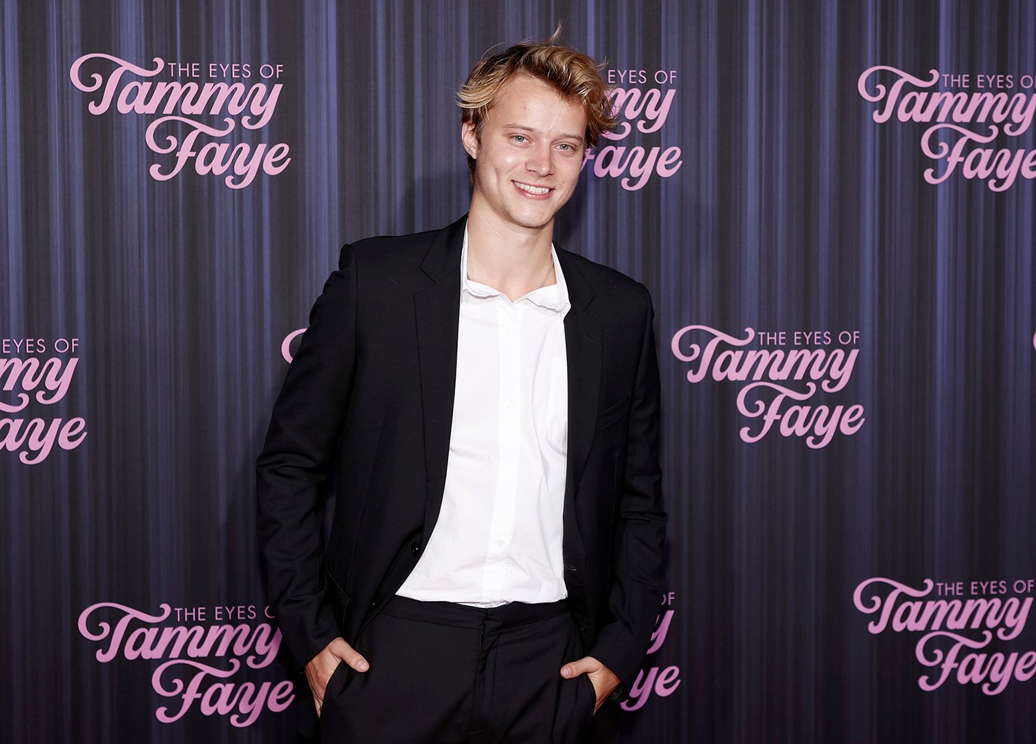 Uncharted star Rudy Pankow attends The Eyes of Tammy Faye premiere