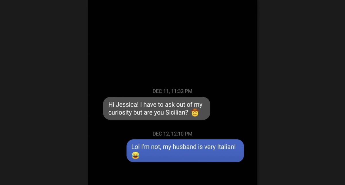 A screenshot of Gino and Jessica's message thread, '90 Day Fiancé: Before the 90 Days'.