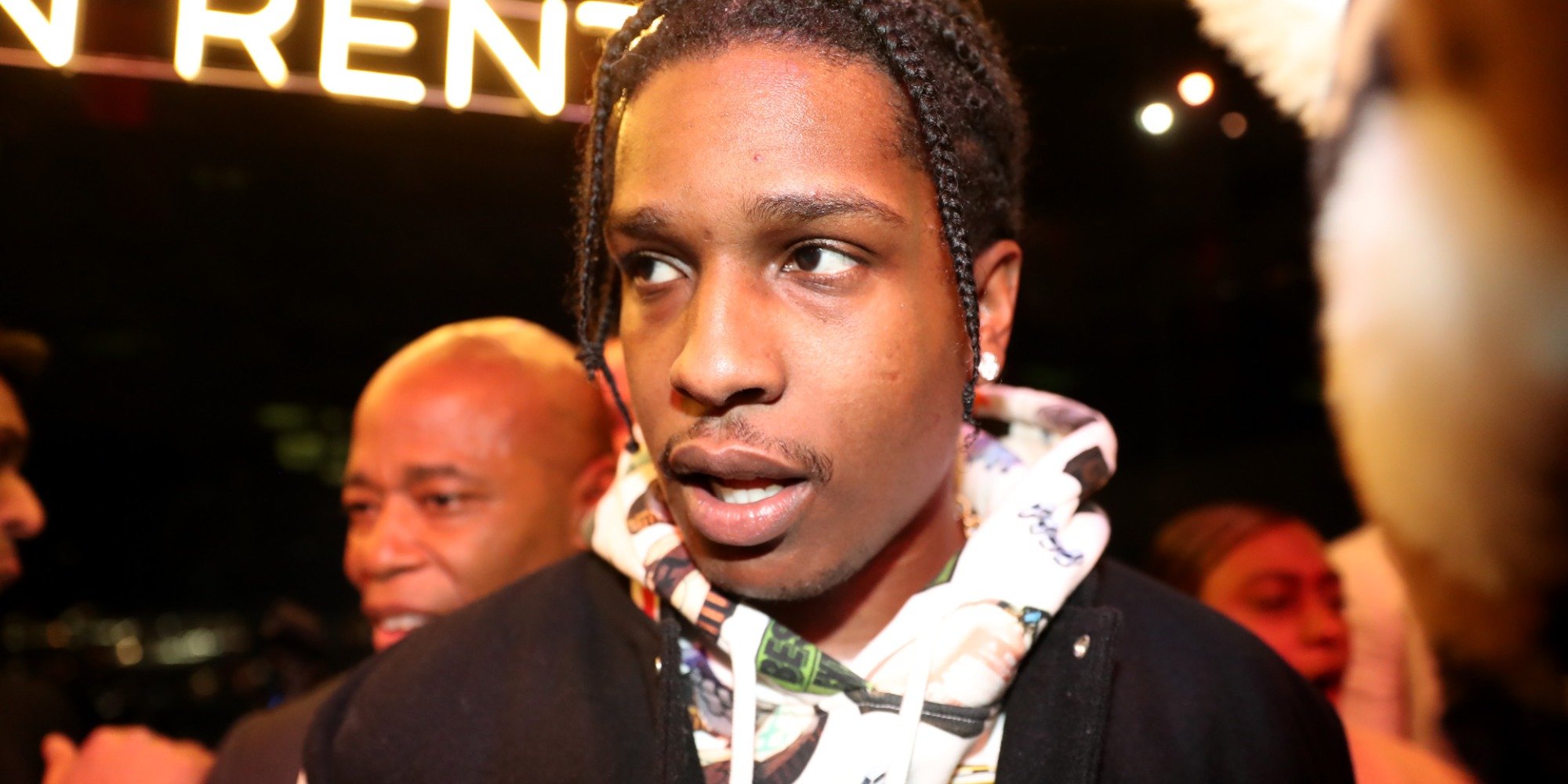 A$AP Rocky in a paparazzi photograph.
