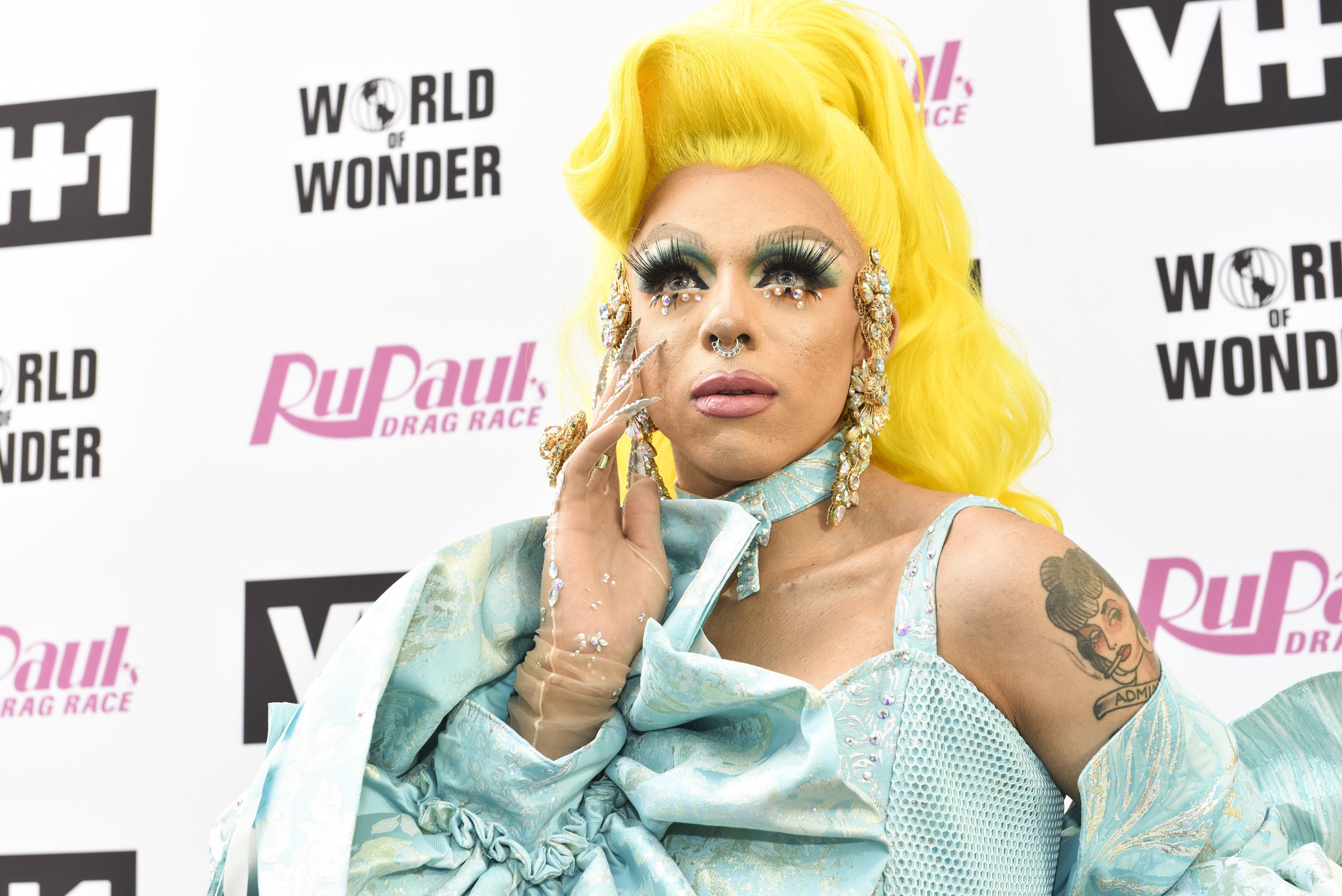 Aja from "RuPaul's Drag Race" wearing mint green