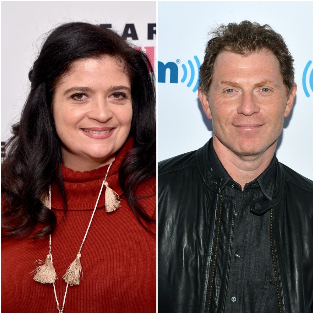 Food Network personalities Alex Guarnaschelli, left, and Bobby Flay, right.