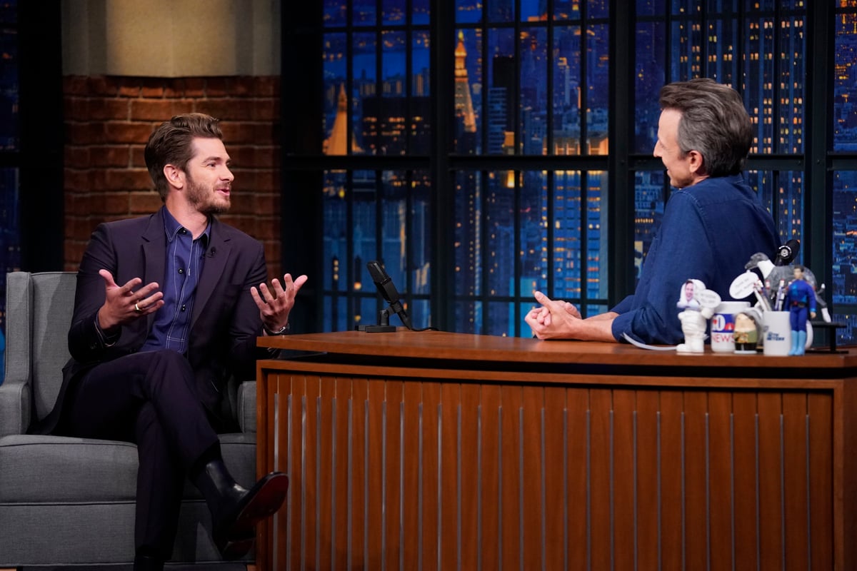 'Spider-Man: No Way Home' star Andrew Garfield with host Seth Meyers