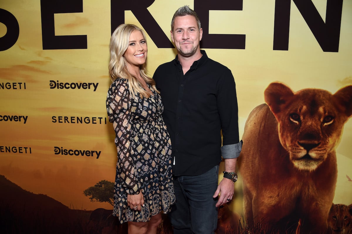 Christina Haack and Ant Anstead pose together at an event.