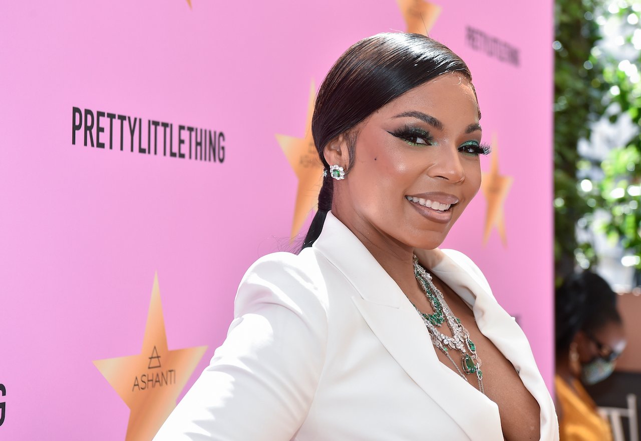 Ashanti poses for red carpet photo - the singer recently explained why marriage isn't on her priority list
