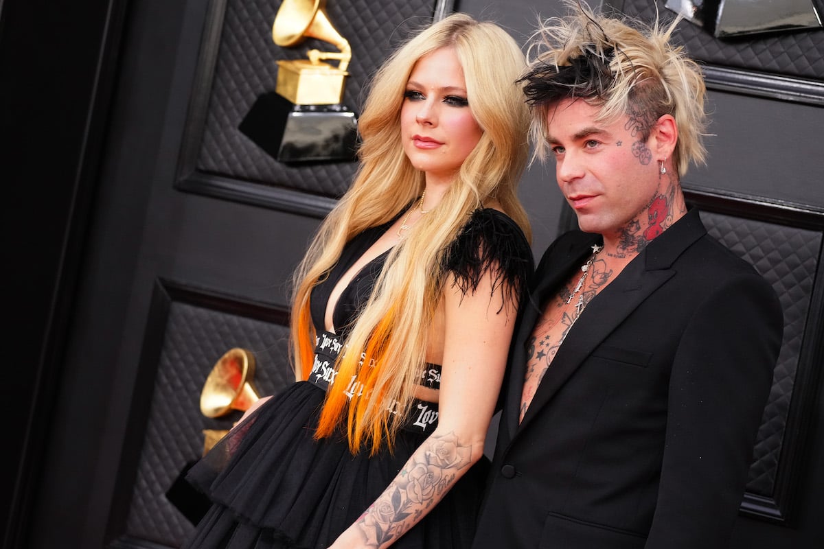 Avril Lavigne and Mod Sun attend the 64th Annual GRAMMY Awards