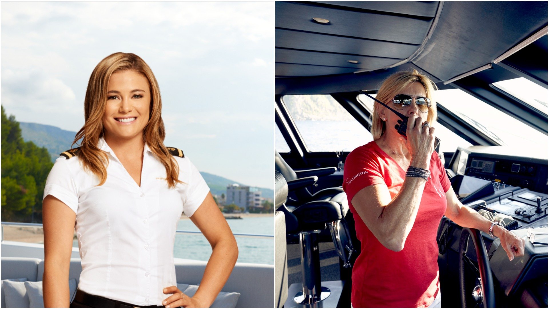 Malia White 'Below Deck Med' cast photo and Captain Sandy Yawn makes a call from bridge