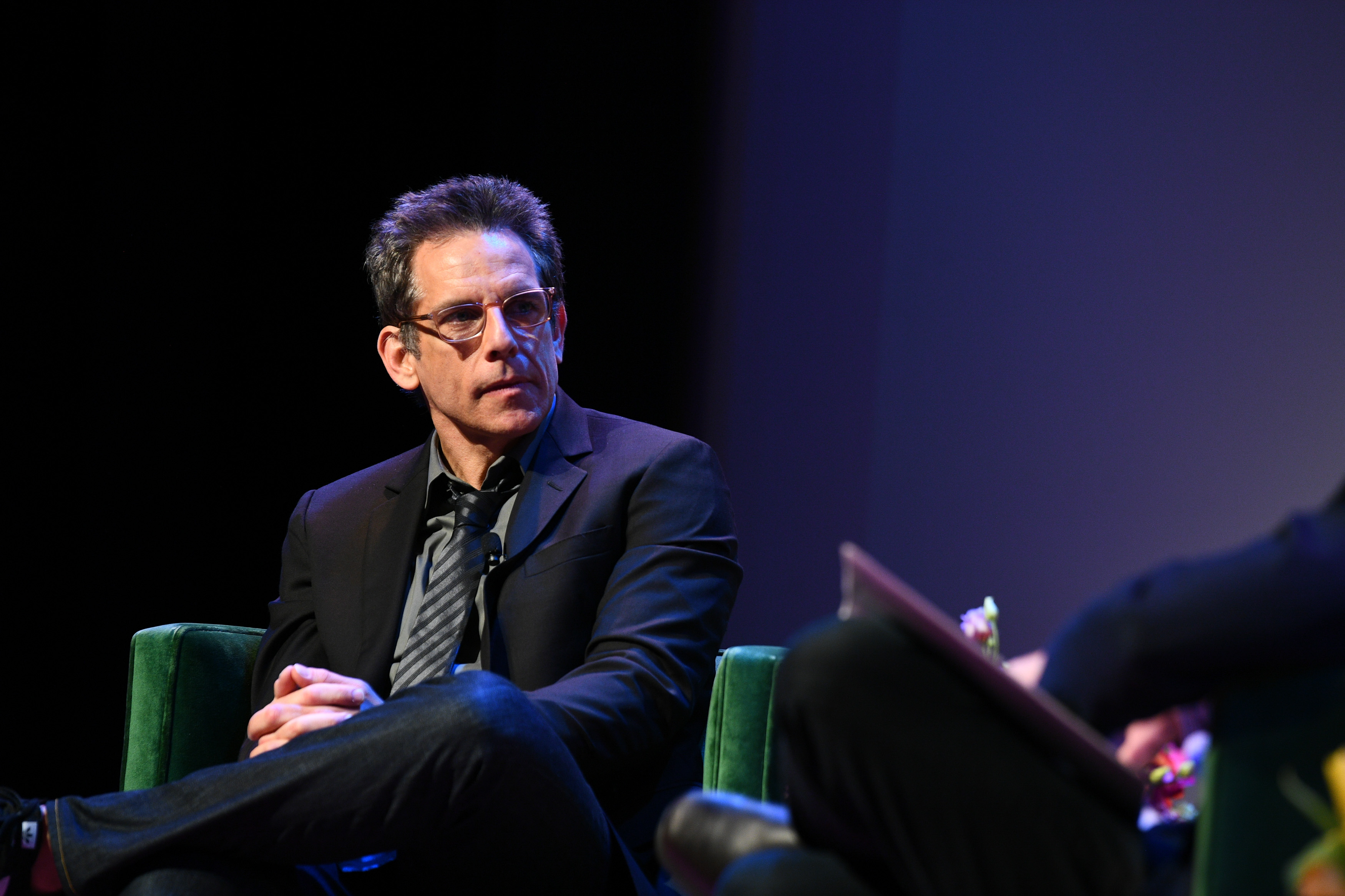Ben Stiller, who appeared in a Steven Spielberg movie, speaks at the Montclair Film Festival.