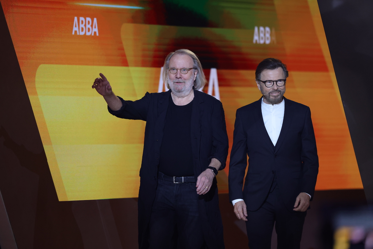 Benny Andersson and Bjoern Ulvaeus of ABBA attending a TV event in 2021.
