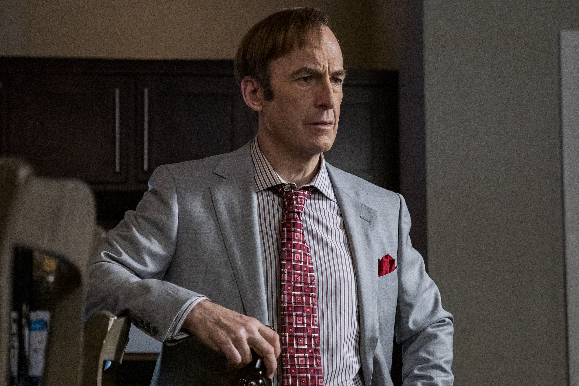'Better Call Saul' Season 6: Bob Odenkirk holds something in his right hand