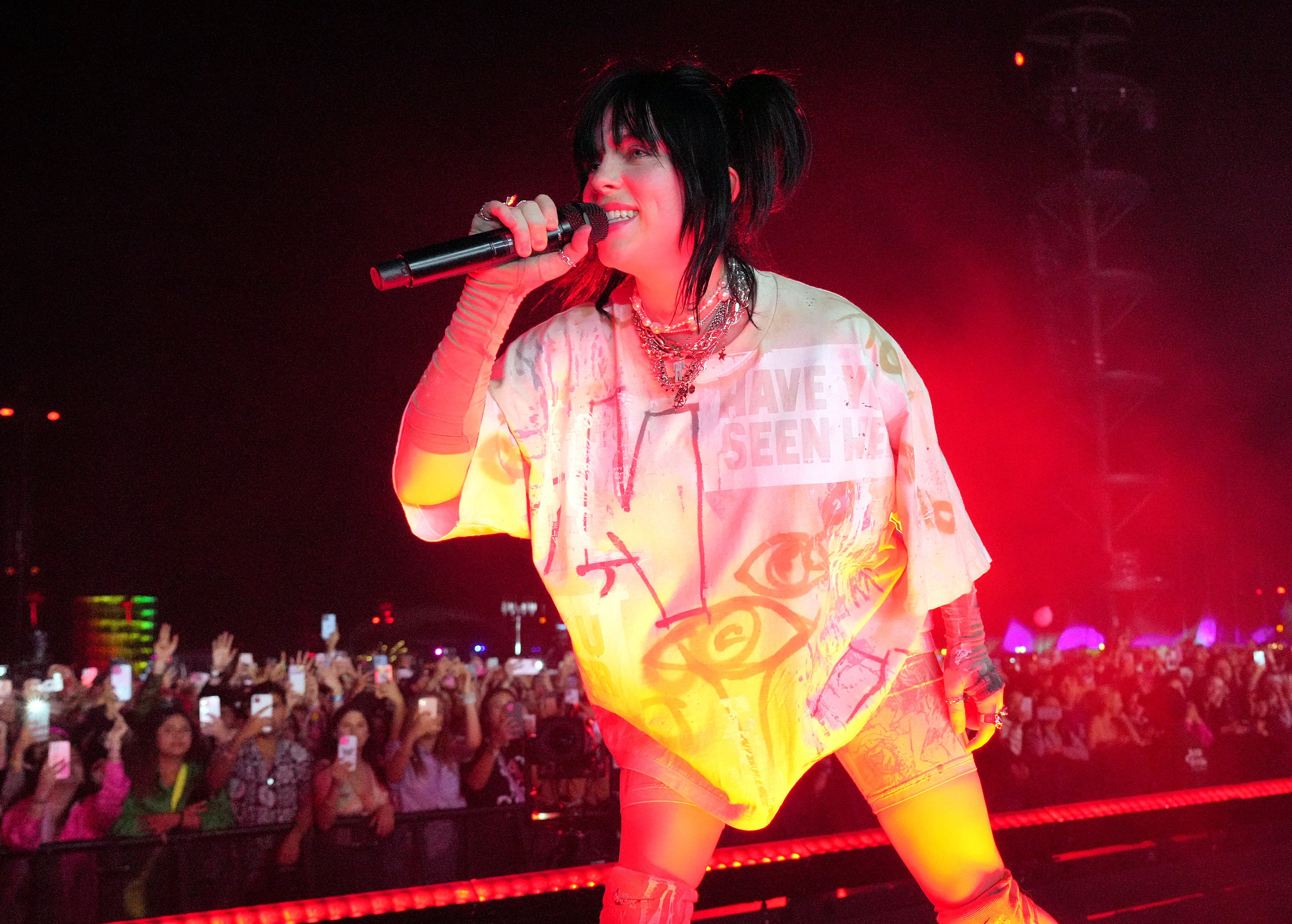 Billie Eilish performs onstage at the Coachella Stage during the 2022 Coachella Valley Music And Arts Festival