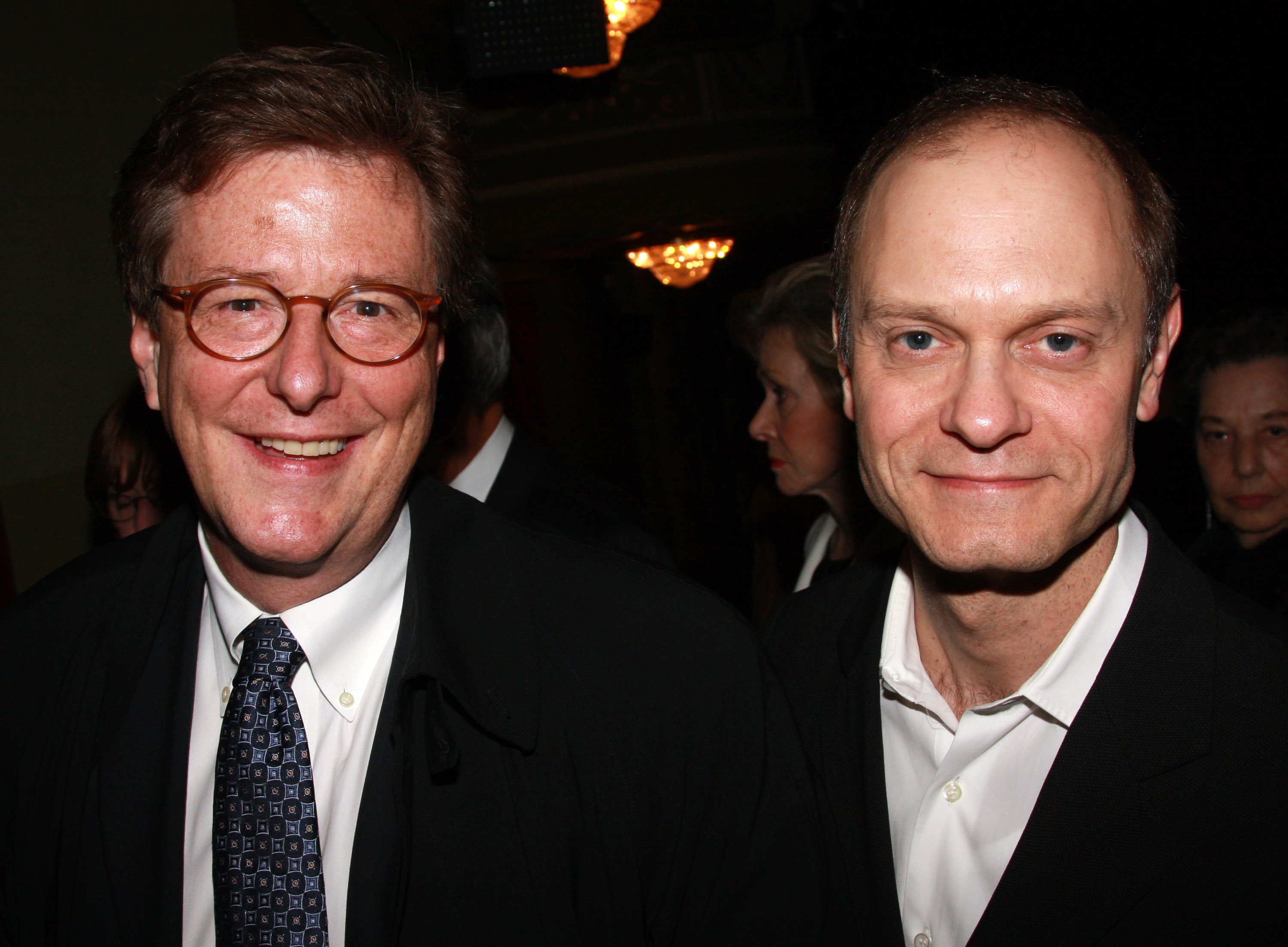 Brian Hargrove and David Hyde Pierce attend the oepning night of 'The Country Girl' in New York City in 2008