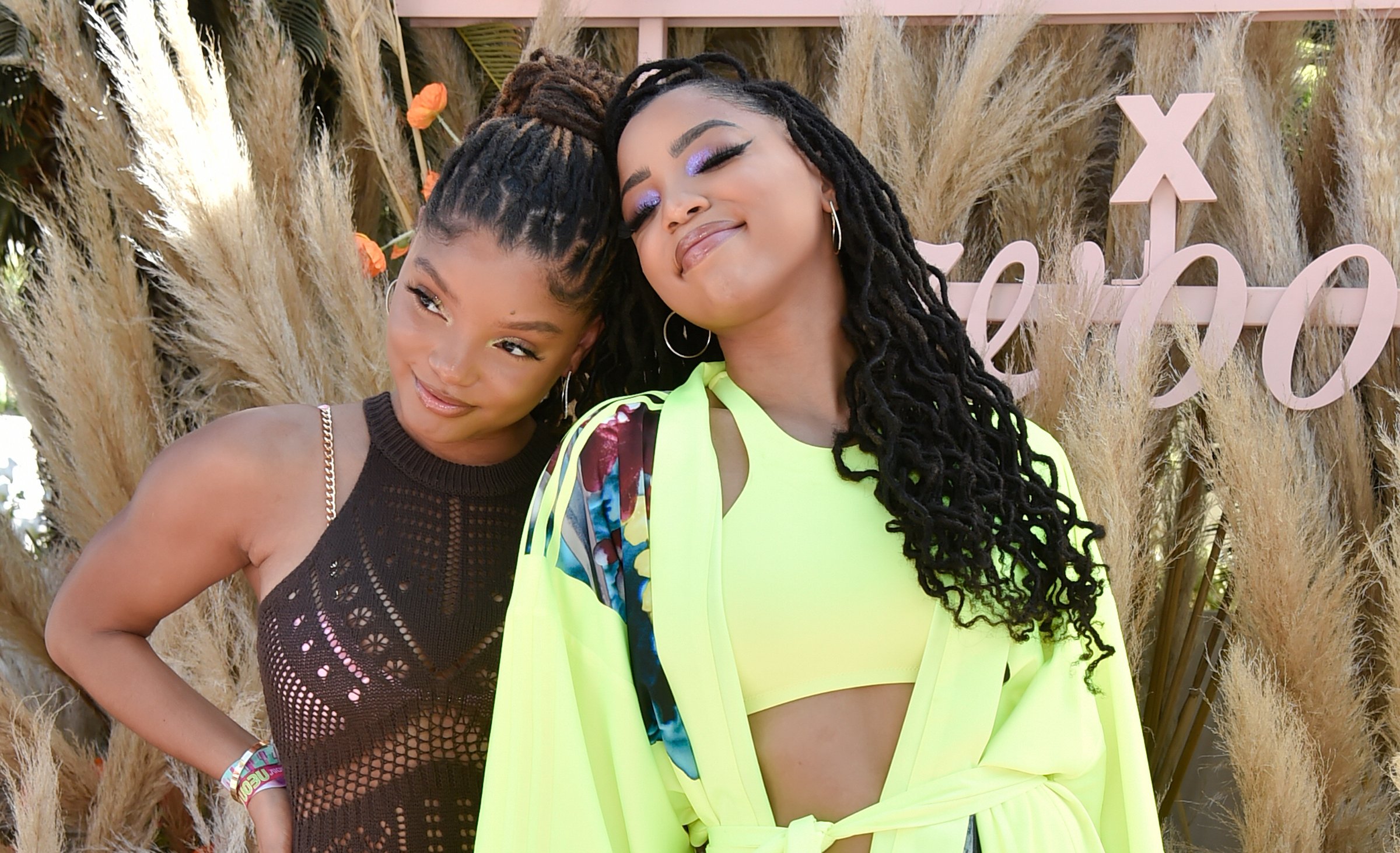 Halle Bailey and Chloe Bailey attend REVOLVE x The h.wood Group Present REVOLVE FESTIVAL