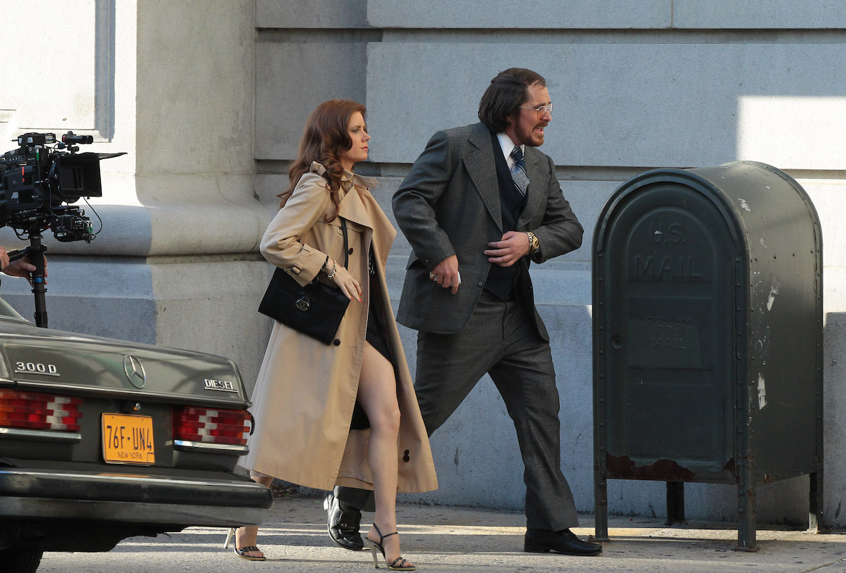 Amy Adams and Christian Bale film American Hustle