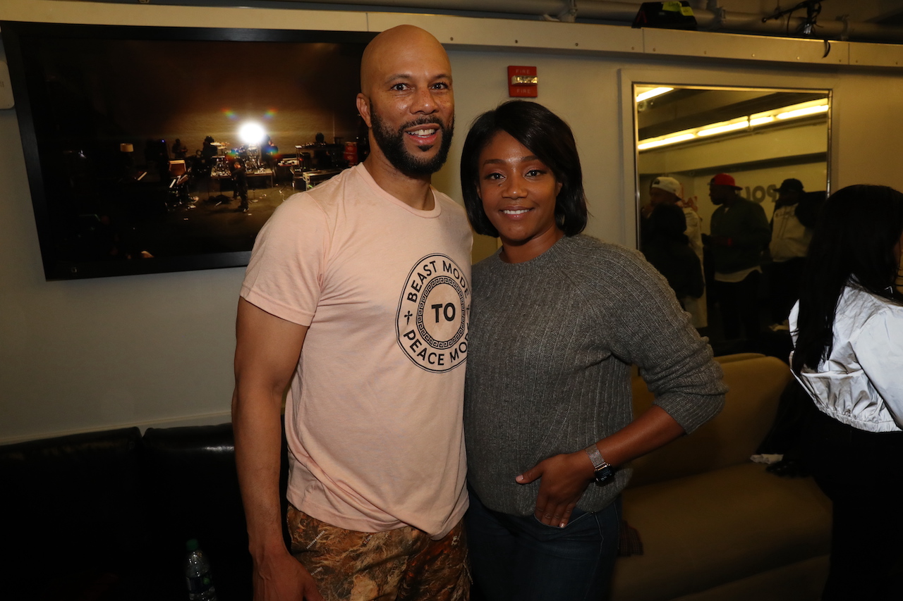 Common and Tiffany Haddish pose for photo - the two split after a year of dating