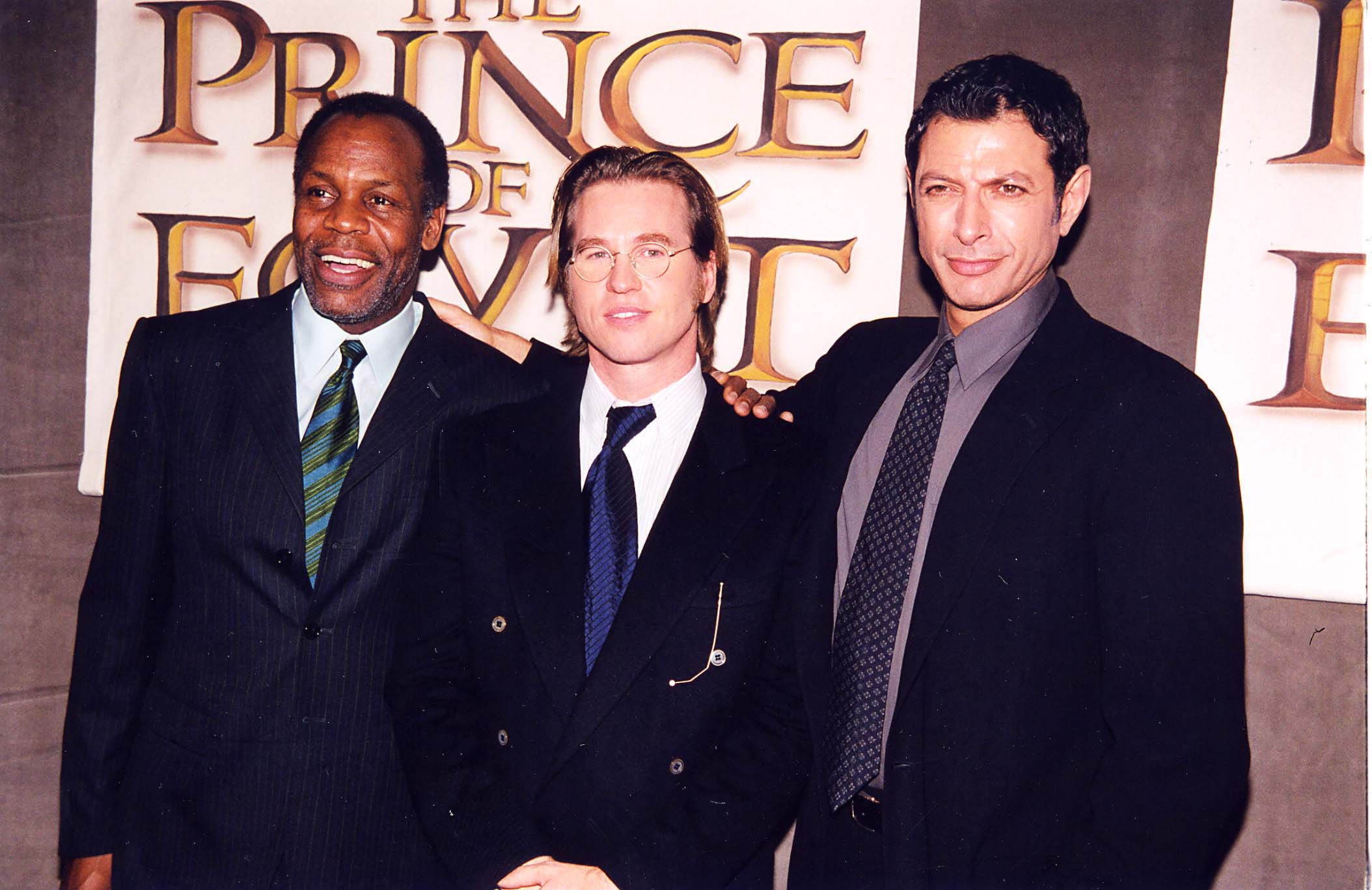 Danny Glover, Val Kilmer, and Jeff Goldblum at the 1998 premiere of 'The Prince of Egypt'