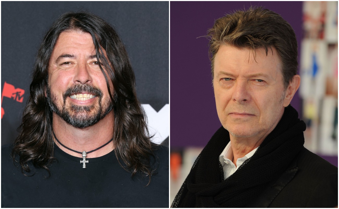 Dave Grohl at the 2021 MTV Video Music Awards. David Bowie at the 2010 CFDA Fashion Awards.