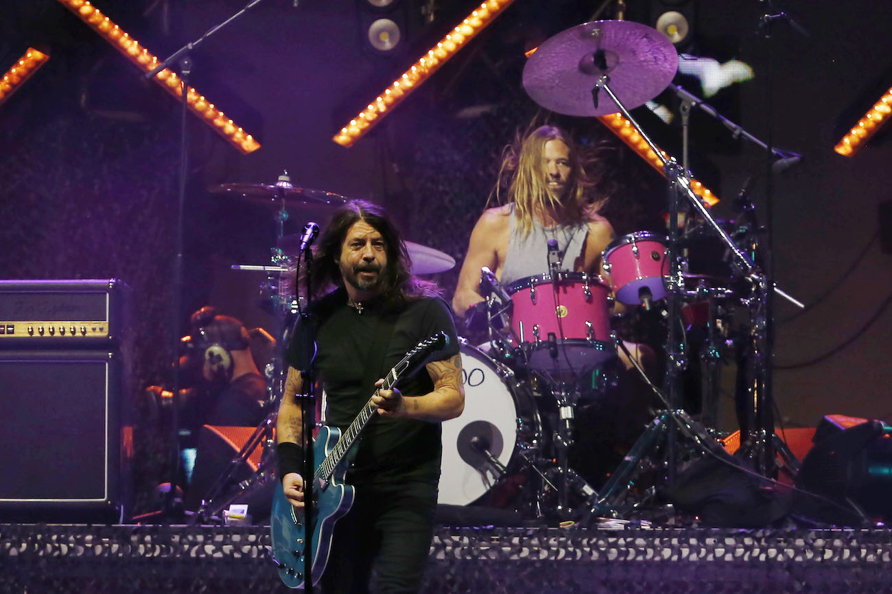 Dave Grohl and Taylor Hawkins of Foo Fighters performing at Lollapalooza Chile 2022.