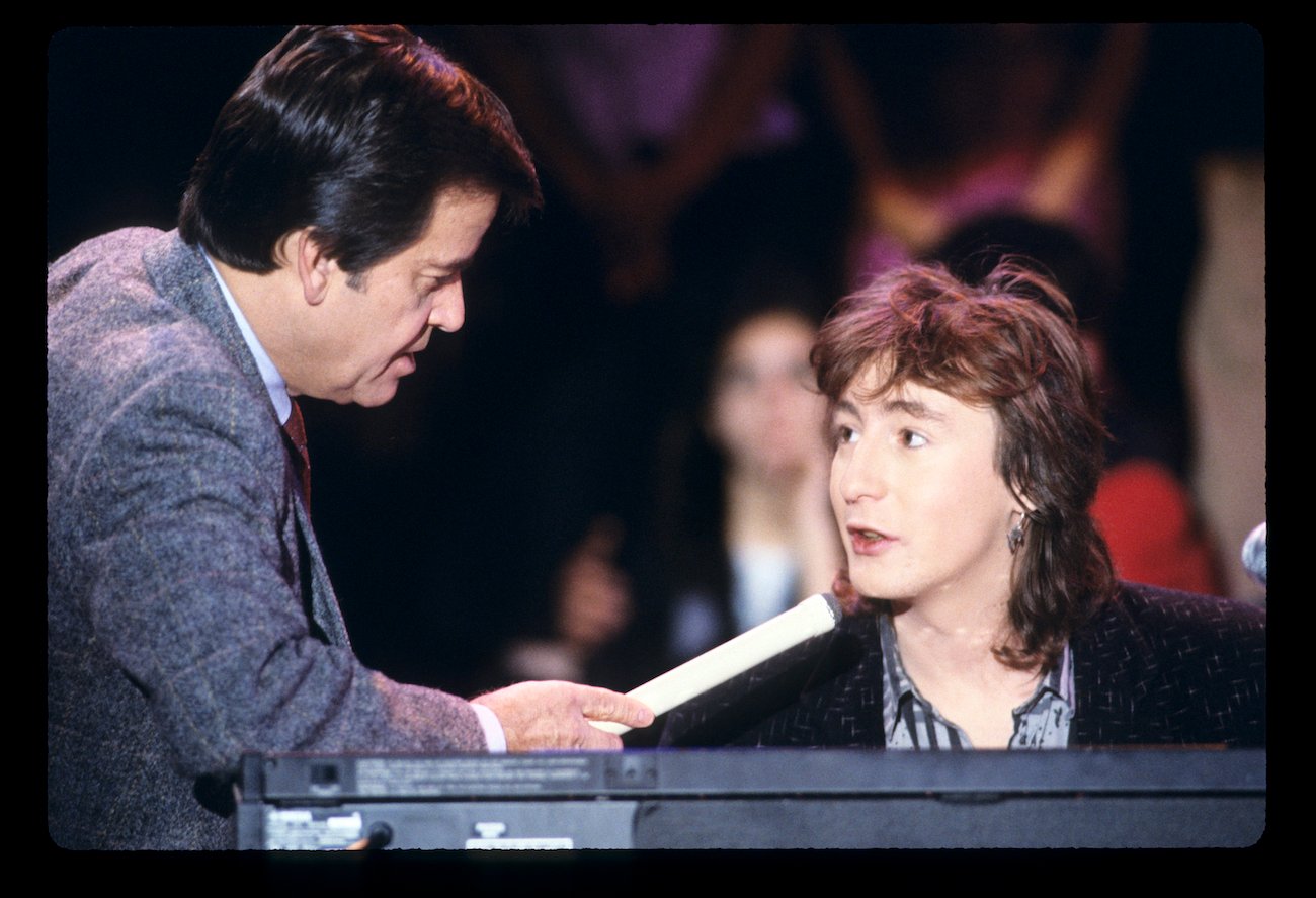 Dick Clark interviewing Julian Lennon in 1984.