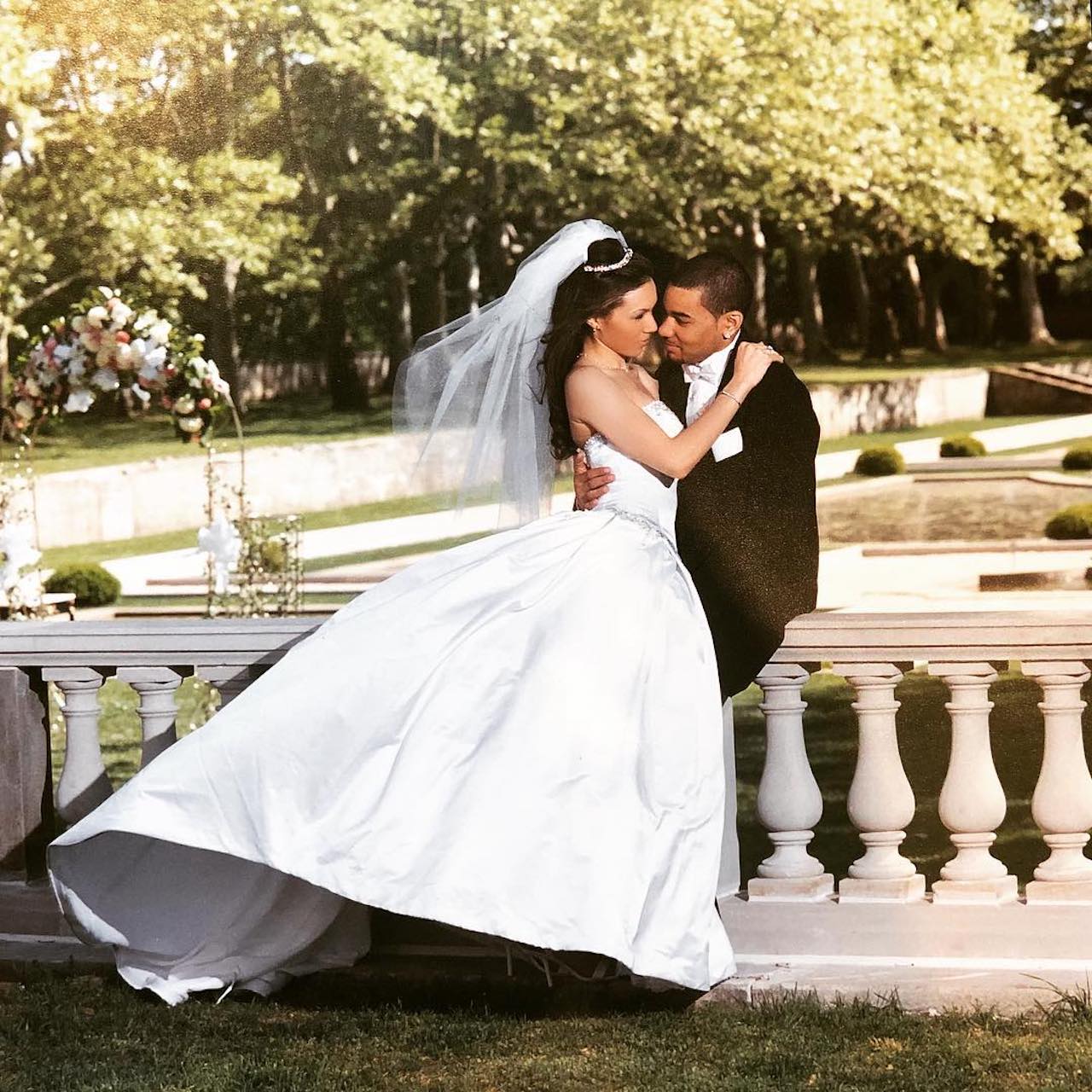 Gia Casey and DJ Envy on their wedding day
