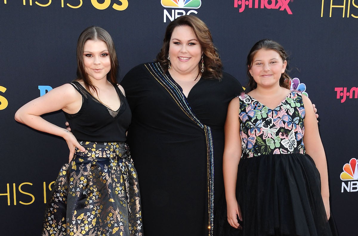 Hannah Zeile, Chrissy Metz, and Mackenzie Hancsicsak attend the season 2 premiere of This Is Us
